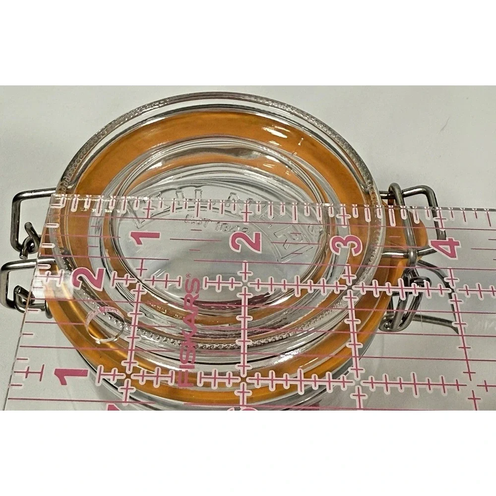 Kilner Clip Top Glass Jar Small Clear Orange Seal Airtight Storage 0.35L